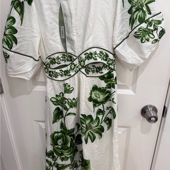 FARM Rio Green and White Floral Dress - Picture 6 of 8